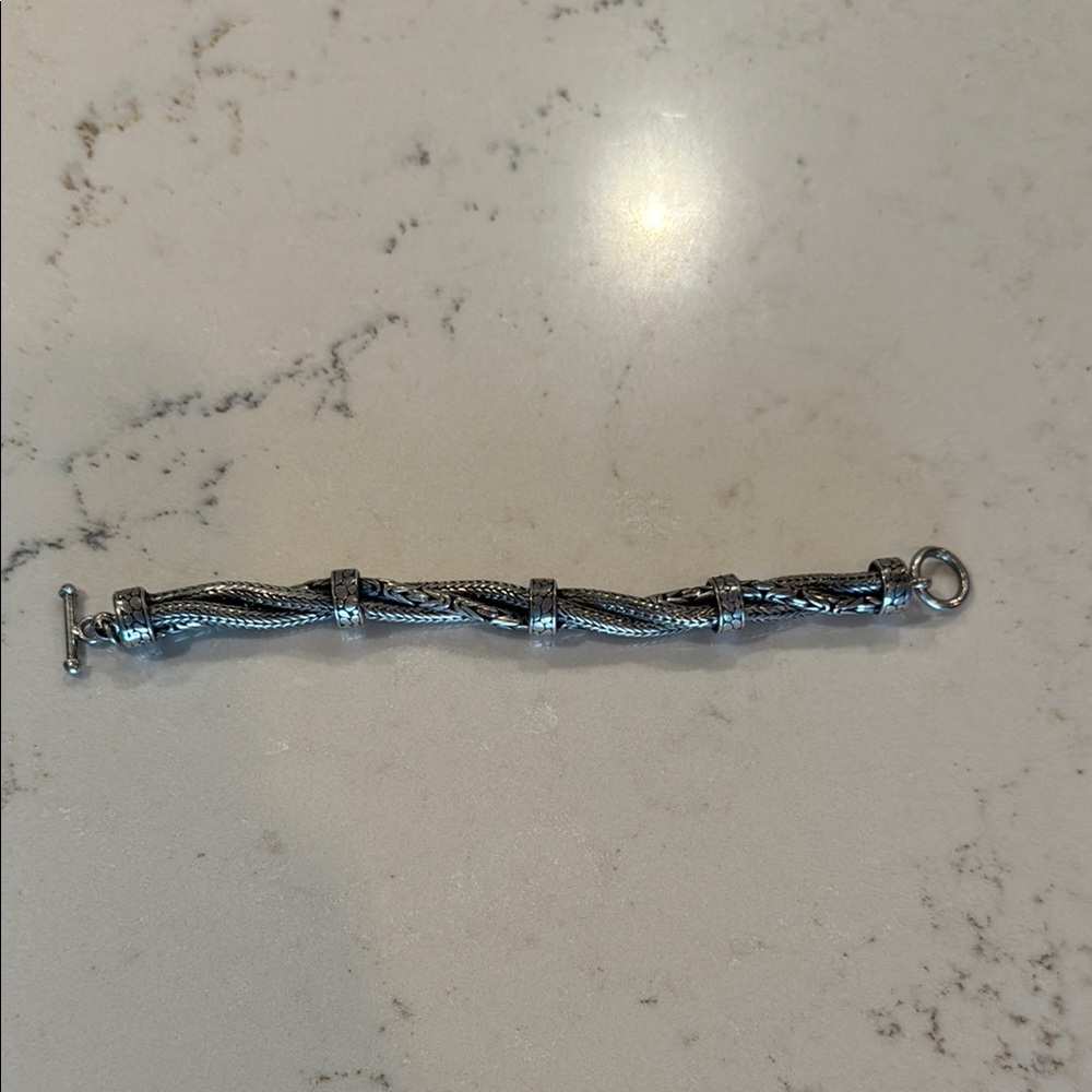 Silver Twisted Rope Bracelet